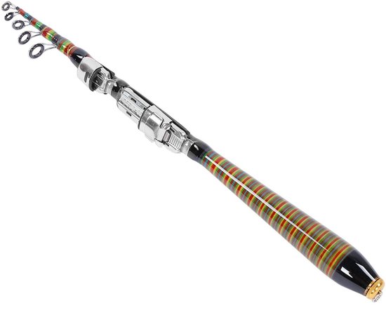 Dailygoods- Telescopische Hengel Koolstofvezel - 1,2 m/1,5 m/1,8 m/2,1 m/2,4 m - Lichtgewicht - Draagbaar - Ergonomisch - Geschikt voor vissersliefhebbers - Visserijhengel van Dailygoods