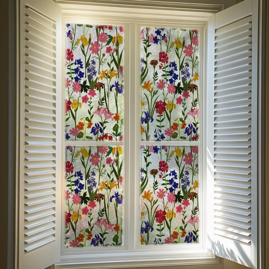 Dailygoods- Vensterfolie Ultieme Privacy - Raamfolie Glas in Lood - Statische Raamfolie - UV-bescherming - Energiezuinig - Eenvoudige Doe-Het-Zelf Oplossing van Dailygoods