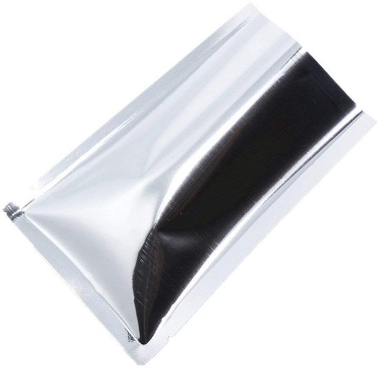 Dailygoods- Verzegelbare Zakken 200 Stuks - Aluminiumfolie - Hitteverzegelbaar - Vacuüm - Scheurinkeping - 6 x 9 cm - Zilver - Verpakkingszakken