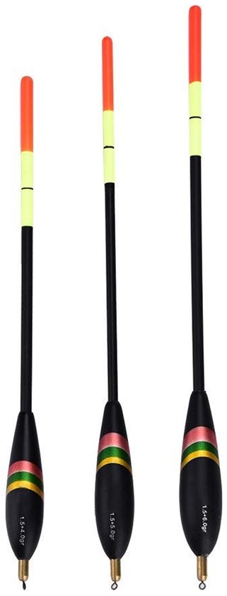 Dailygoods - Visdobbers - Drijvende Bobbers - 3 Stuks - Geladen Waggler Drijft Visdobbers - Gewogen Visdobbers 1.5 + 6g 1.5 + 5g 1.5 + 4g - Geschikt v