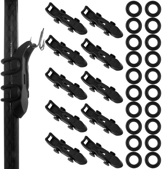 Dailygoods- Vishaak-Houders Magnetisch - 10 Stuks - Antislip Rubberen Ringen - Waterdicht Visgerei - Duurzaam - Rugvriendelijk Vissen - Haakhouder