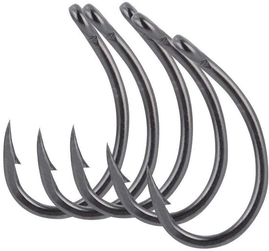 Dailygoods- Vishaken 30 Stuks - Koolstofstalen Haken - Sterke/duurzame Constructie - Gesloten Ooggat - Scherpe Haakpunt - Vissersuitrusting - Haak
