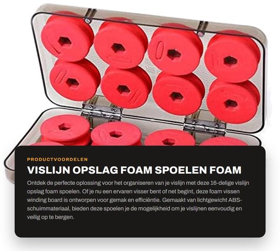 Dailygoods- Vislijn Organizer Lichtgewicht - 16 Stuks - Foam Opslag Spoelen - Vissen Winding Board - Vliegvissen/Karpervissen - Sneldrogend Materiaal - Vislijnhouder van Dailygoods