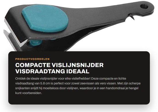 Dailygoods- Vislijnsnijder 2-in-1 - Compact Viskabel Schaar - Lichtgewicht Gereedschap - Roestvrij Staal - Ideaal voor Zee/Vers Vissen - Superscherp voor Schoonmaken - Visgereedschap van Dailygoods