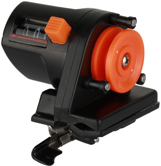 Dailygoods- Vislijnteller Digitale Meter 0-999 m - Schokbestendig Nylon/ABS - Verstelbaar - Draadgeleiding - Voor Buiten - Robuuste Behuizing - Dieptemeter