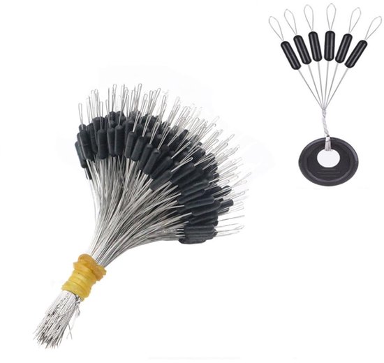Dailygoods - Vissen Bobber Stoppers - 300 stks Rubber Cilinder Stop Kralen voor Float Sinker Stops van Dailygoods