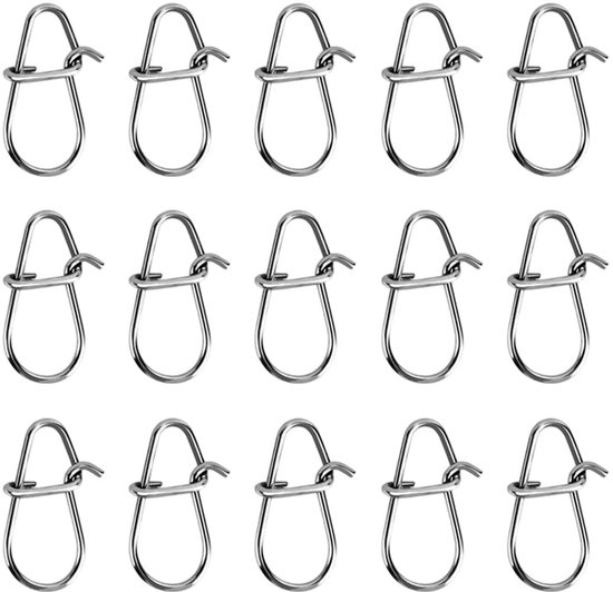 Dailygoods - Vissen Swivel Snaps - Vissen Snap Clips - Roestvrij staal - Zeevissen Connectoren - 100 Stuks - Geschikt voor Visserij