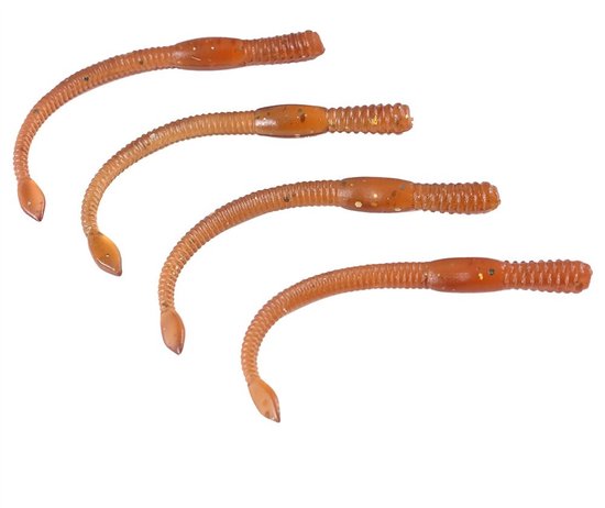 Dailygoods- Vissenlokken Set 50 Stuks - Kunstaas Snoek/Baars - Kunstmatig Vissen Aas - Levensechte Wormvormige Vissmiddelen - Hoogwaardig PV Materiaal