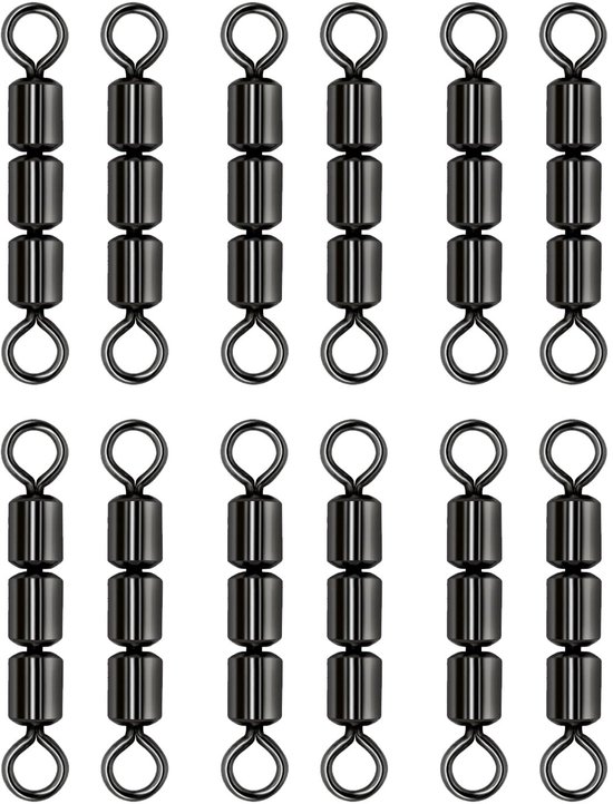 Dailygoods- Wartels 12 x Set - Hogesnelheidswartels - Drievoudige Wartels - Viswartels - Forelwartels - Corrosiebestendig oppervlak - Visclips