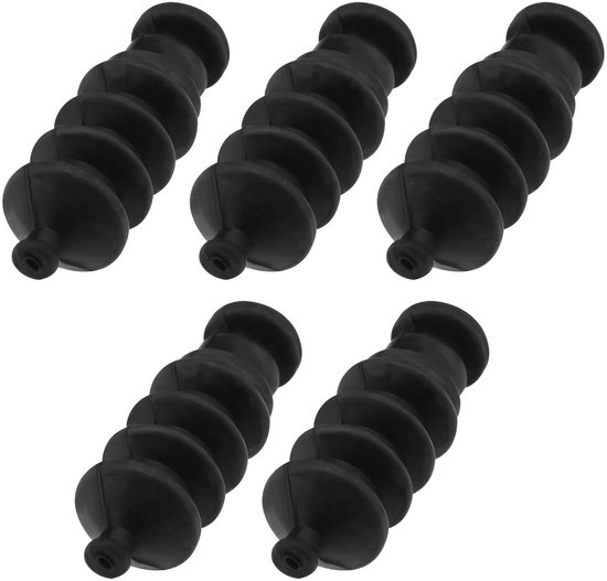 Dailygoods - Waterdichte Push Rod Rubber Seal - Vervanging voor RC Boot - Zwart - Rubber Balg - 5 Stuks - Geschikt voor Elektrische en Methanol Boten