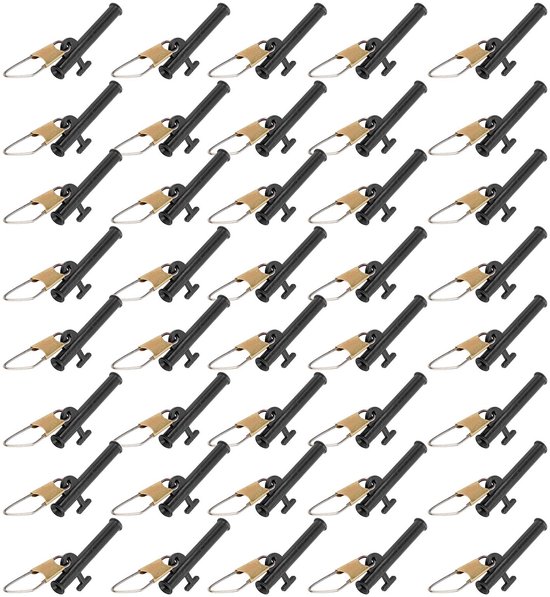 Dailygoods- Zinklood Bulkverpakking van 40 Stuks - Schuifregelaars - Metalen Drukknopen - Aasopstelling - Organisatie - Stabiele Rotatie - Visaccessoire