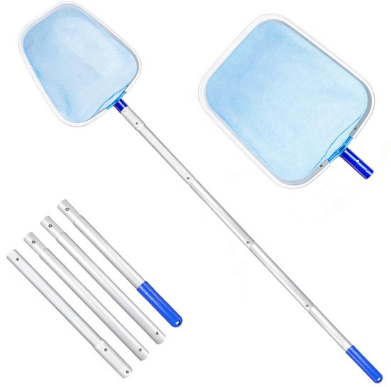 Dailygoods- Zwembadschepnet Fijnmazig - Vijverschepnet voor Bodemvuil - Telescoopstang - Onderhoud - Bladschepnet - 23 x 33 x 29,5 cm