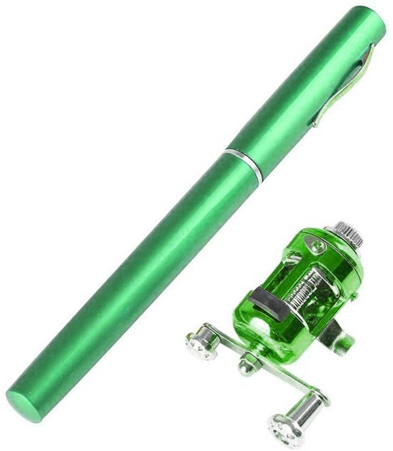 Dailygoody - Draagbare Mini Hengel - Zak Hengel Pen - Ideaal voor Outdoor Vissen - Aluminium Legering - Compact en Lichtgewicht - Geschikt voor Vissen...
