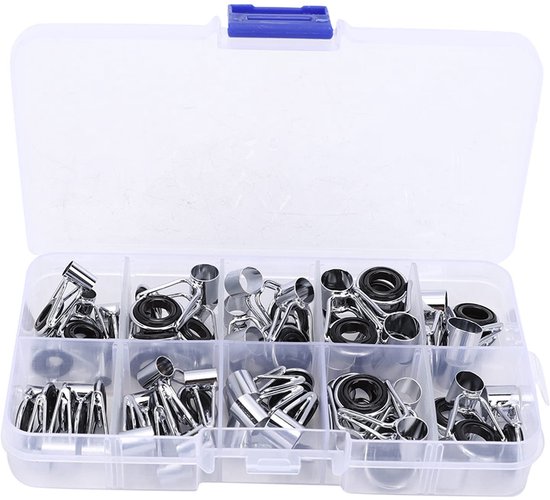 Dailygoody - Hengelgeleiderring - Hengelreparatieset - Roestvrij staal - Keramiek - Visaccessoires - Geschikt voor visliefhebbers - 90-delig