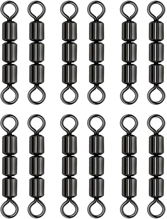 Dailygoody - Hogesnelheidswartels - Drievoudige Wartels - Hoge Sterkte - 12 Stuks - Visaccessoires - Geschikt voor Forelvissen - Compacte Afmetingen van Merkloos