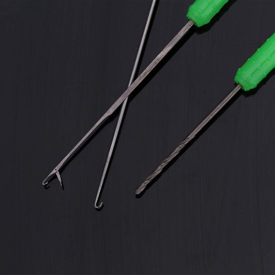 Dailygoody - Koolstofstaal 3 in 1 Visaas Naald Gereedschapset - Duurzaam en Lichtgewicht - Handig voor Vissers - Visserij-tuigage - Perfect voor Rig-M..