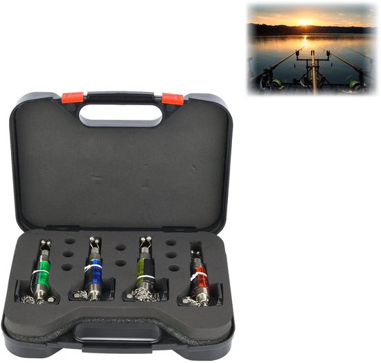 Dailygoody - Outdoor Fishing Rod Swingers - LED Aasindicatoren - Flexibel Ontwerp - Set van 4 - Ideaal voor Karpervissen - Geschikt voor Dag en Nacht