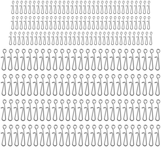 Dailygoody - Zeevissen Quick Change Lood Clip - Zilver - Veiligheid Decoy Swivels - Ideaal voor zoet en zout water vissen - 100 stuks 13.5...