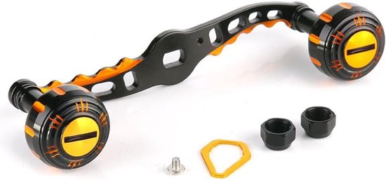 Daity 1 Hengel voor vismolen, metalen dubbele schommelende hendel voor kunstaasmolen, vervangingsonderdeel voor drop reel, geschikt voor rivier- en zeevissen (zwart) van Merkloos