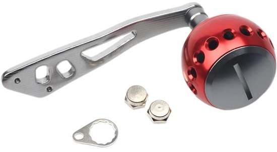 Daity 1 onderdeel van de slinger voor een vismolen, ombouwslinger voor een raftmolen, vervangingsonderdelen (rood) van Merkloos