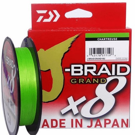 Daiwa J-Braid Grand X8 0,06mm 5kg 135m Fluo Visdraad van Merkloos