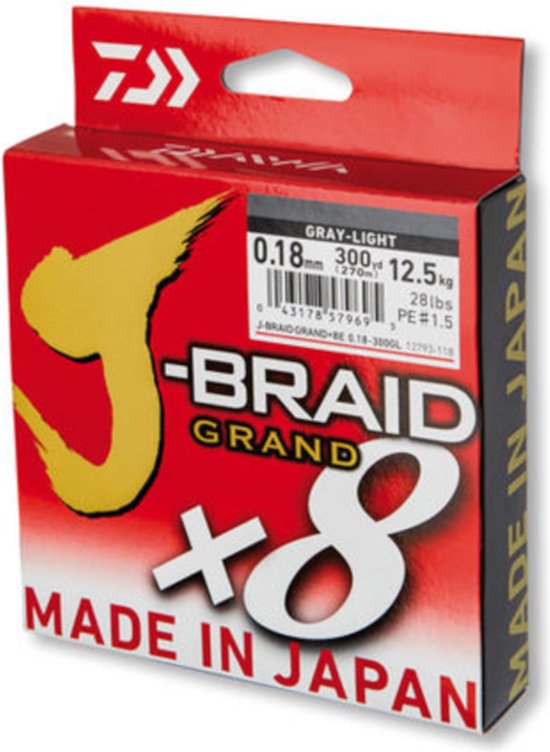 Daiwa J-Braid Grand X8 | 270m Groen 0.10mm van Merkloos