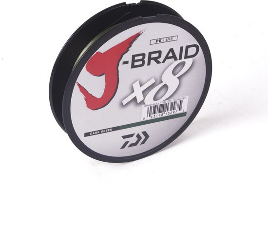 Daiwa J-Braid X8 - Donkergroen - Dyneema - 40lb - 0.24mm - 150m - Groen