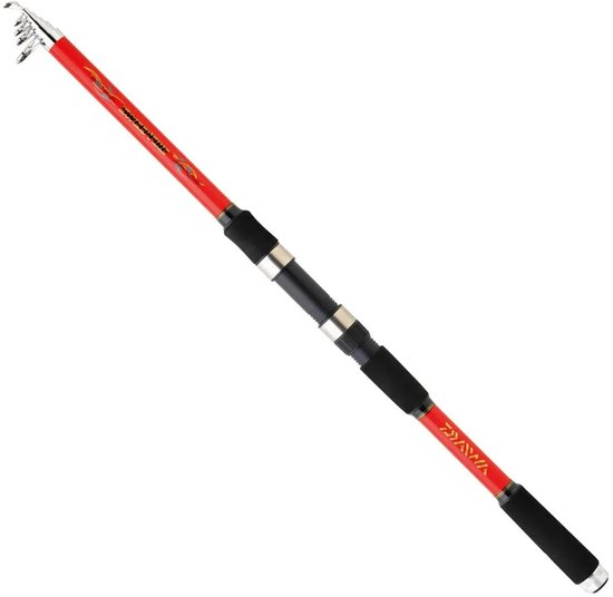 Daiwa Sweepfire Tele Spinhengel Rood,Zwart 2.40 m / 10-40 g