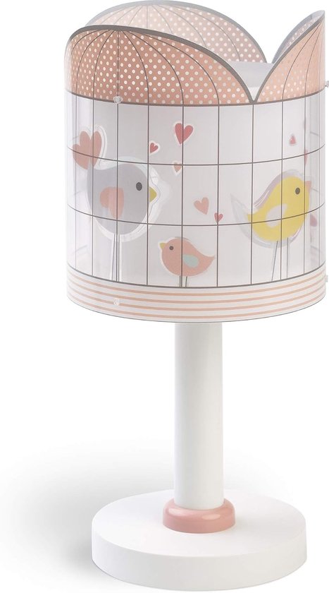 Dalber kindertafellamp Little Vogels Pink Birds 40 W
