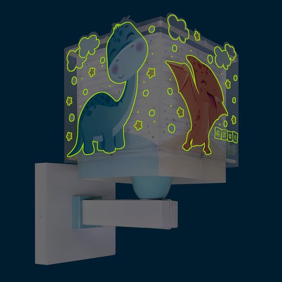 Dalber Wandlamp voor kinderen, baby, dino's, 63459, E27