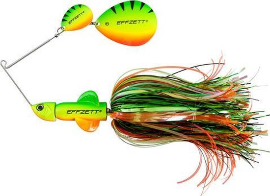 DAM Effzett Pike Rattlin Spinnerbait – 17 cm - firetiger van DAM