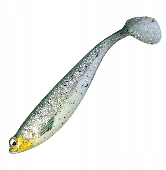 DAM Shadster 9cm Rubber Lure - Zilver Shiner voor Roofvis van Merkloos