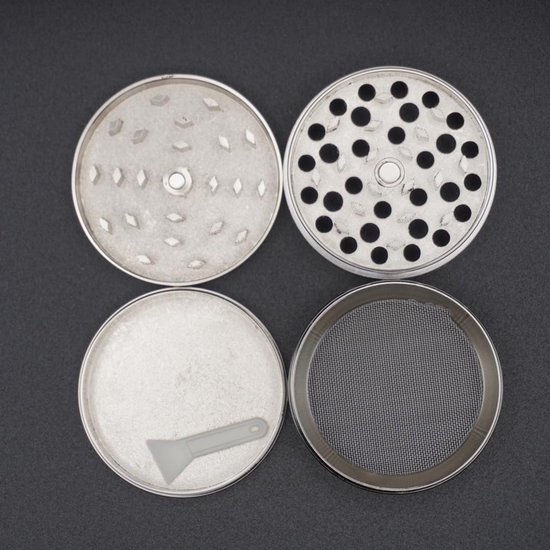 De "Cloud Maker" 50mm Precisie Kruidenmolen - Zinc alloy - Zilver