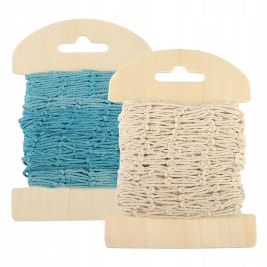 Decoratieve Vissersnetten 2 stuks - Katoen, 100x13 cm