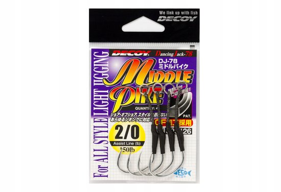 Decoy DJ-78 Middle Pike Hook #4/0 (2 stuks) - Jigging Aid Hooks van Decoy