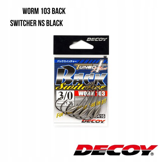 Decoy Worm 103 Back Switcher Offset Haak #2/0 (5 stuks) van Decoy