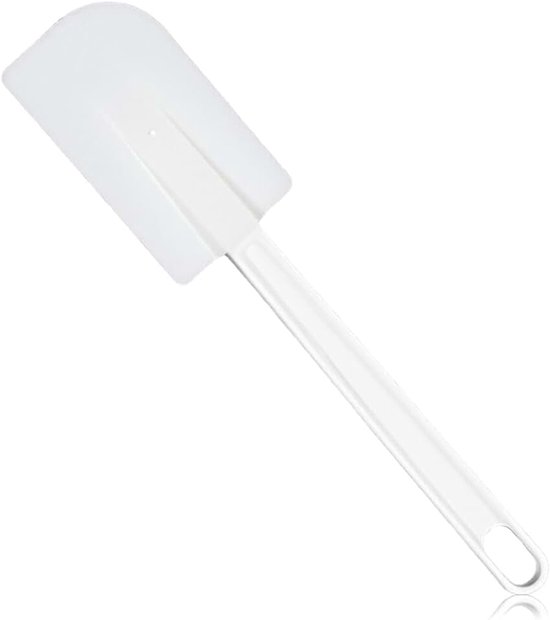 Deegschraper als bak- en kookhulp, robuuste siliconen, 24 cm, wit, vaatwasmachinebestendig