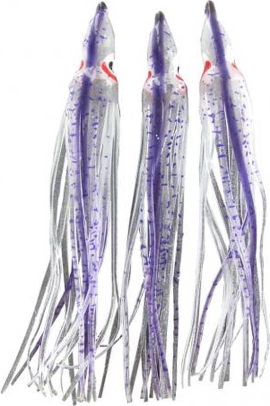 Dega Octopus bijvangers 3 stuks 12cm - transparant paars van DEGA