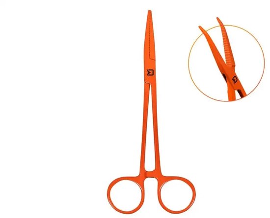 Delphin ATK! REFLEX Gebogen Tang - 15cm, Oranje van Merkloos