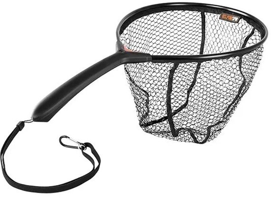 Delphin SPIN-R Rubber Visnet - 60x50cm - Lichtgewicht aluminium handvat van Merkloos