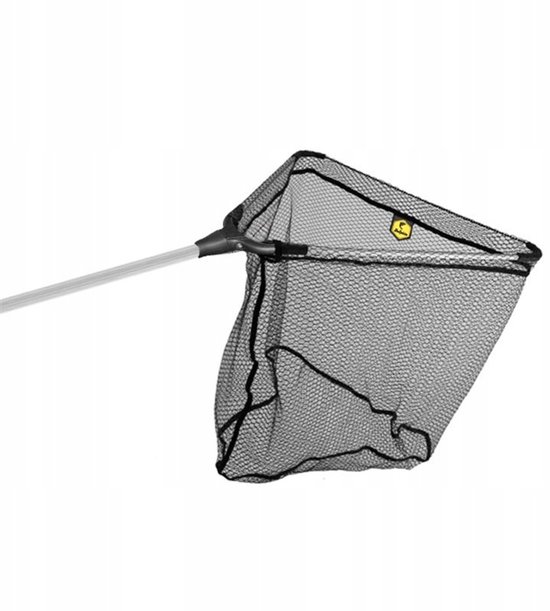 Delphin Visnet 40x40cm, 150cm staal, 2-delig, rubberen grip van Merkloos