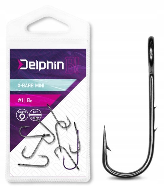 Delphin x-Barb Mini Cheburashka Haken - Maat 6 (8 Stuks)