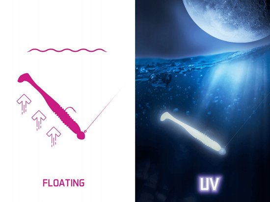 Delphin Zandera FlexiFloat UV 12cm - Zander Visserij Kunst Aas van Merkloos