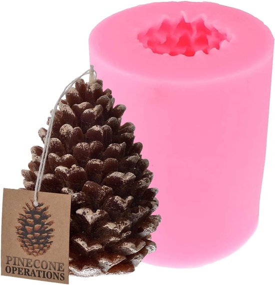 dennenappels, kaarsvormen, 3D kerstkaarsvorm, kaarsgietvorm, siliconen vormen, kerstfeest, zeepgietvorm, voor doe-het-zelf zeep, chocolade, kaarsen maken, dennenappels