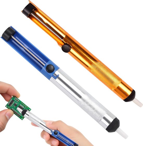 Desoldering Pomp en Soldering Pomp Set, Professionele Ontsolderingsaccessoires voor Lood en Tin, Pack van 2 voor Efficiënt Ontsolderen