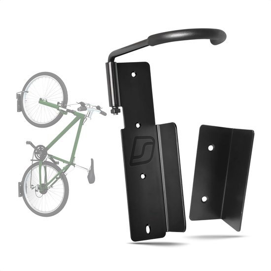 Desomax Fiets Ophangsysteem Draaibaar Fiets Ophangsysteem - Fietshaak - Fiets Ophangbeugel - Muurbeugel Fiets - Fietsenrek - Fietsbeugel - Zwart van DesoMax®