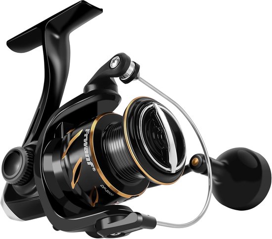DF Spinning Reel Zoutwater Zoetwater Visserij Reel Ondiepe Aluminium Spoel, 5.2: 1 Overbrengingsverhouding, Verbeterde Koperen Gears, Metalen Handvat Knop, Gladde Lagers