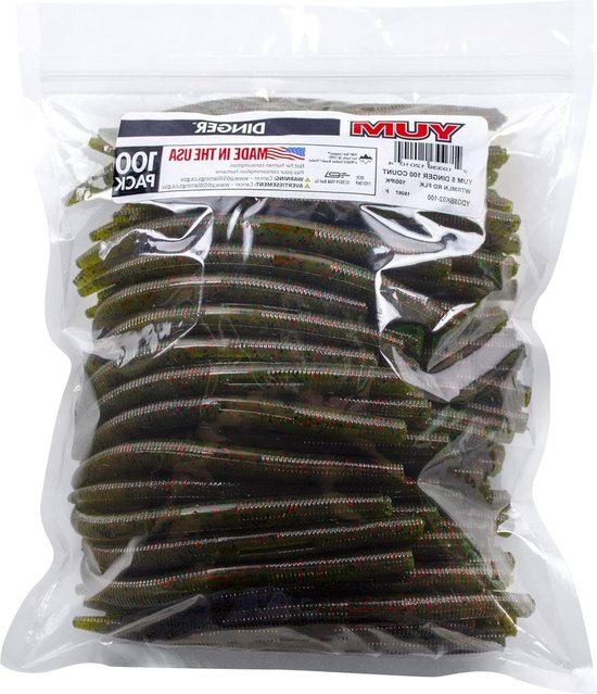 Dinger Soft Bait for Bass Fishing - Watermelon Red Flake van DING.