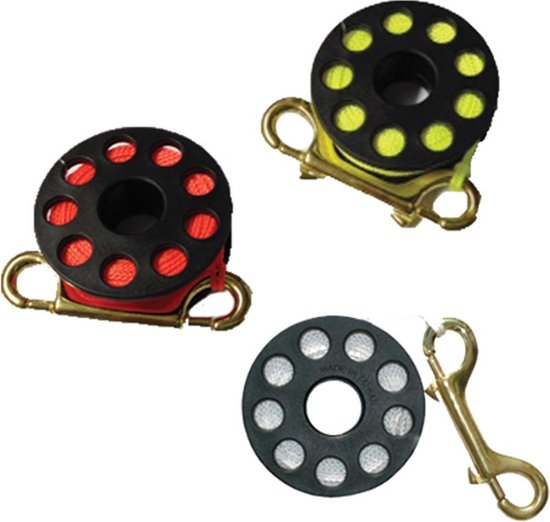 Dive Technics Mini Finger Reel - 50 Meter wit van Dive Technics