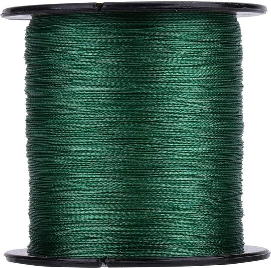 DiverseGoods Gevlochten Vislijn 300m - PE Gevlochten 4 Strengen - Supersterke Vislijnen - Multi-Filament Vislijn - Groen (5)